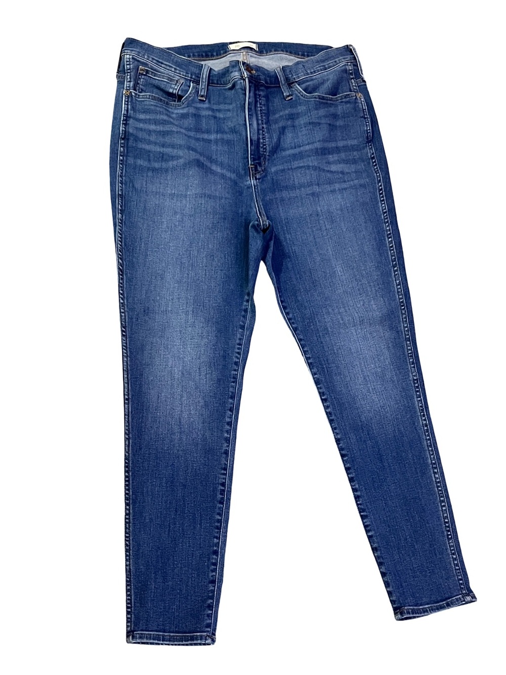 EUC Madewell 10” Roadtripper Jeans Size 34 High Rise Blue Denim